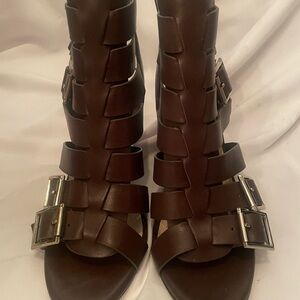 Vince Camuto Martez Gladiator Wedge Sandals ~ Chocolate ~ NEW ~ Size 6.5